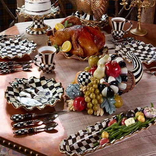 Courtly Check Ceramic Hors d'Oeuvre Tray