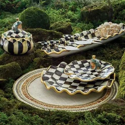 Courtly Check Ceramic Hors d'Oeuvre Tray