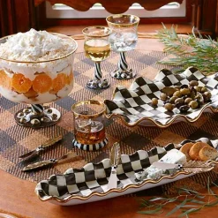 Courtly Check Ceramic Hors d'Oeuvre Tray