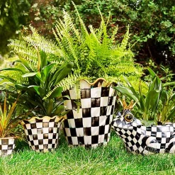 Courtly Check Ceramic Jumbo Garden Pot