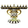 Courtly Check Ceramic Menorah