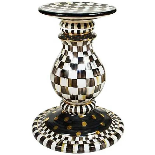 Courtly Check Ceramic Pedestal Table Base