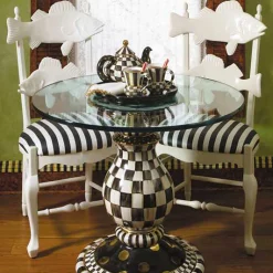 Courtly Check Ceramic Pedestal Table Base