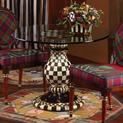 Courtly Check Ceramic Pedestal Table Base