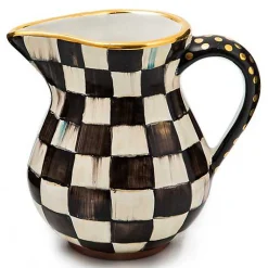 Courtly Check Ceramic Portly Pitcher