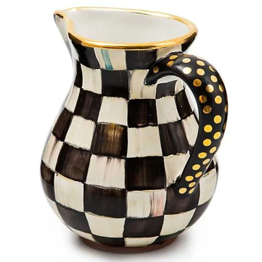 Courtly Check Ceramic Portly Pitcher