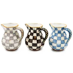 Courtly Check Ceramic Portly Pitcher