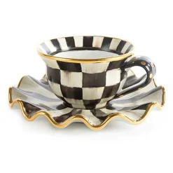 Courtly Check Ceramic Saucer