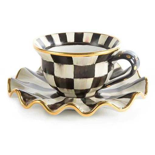 Courtly Check Ceramic Saucer