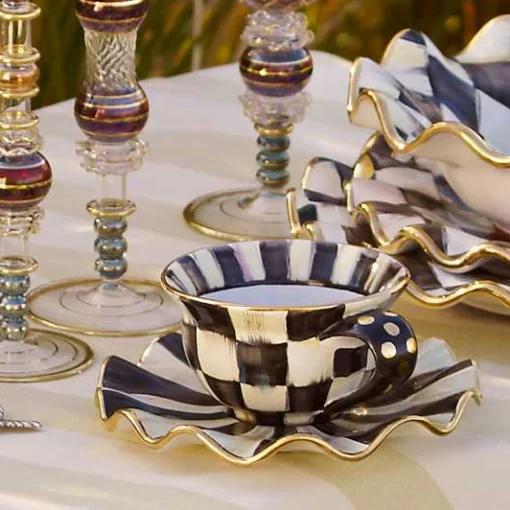 Courtly Check Ceramic Saucer