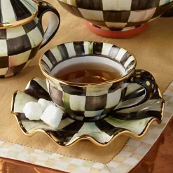 Courtly Check Ceramic Saucer