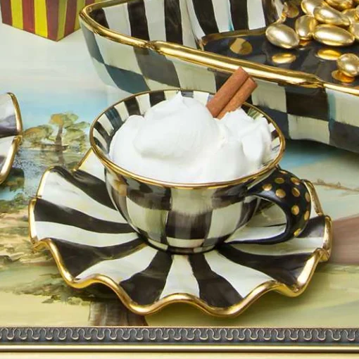 Courtly Check Ceramic Saucer