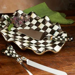 Courtly Check Ceramic Serving Platter