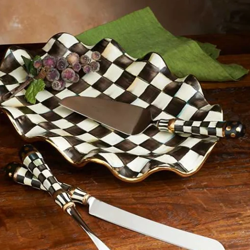 Courtly Check Ceramic Serving Platter