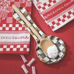 Courtly Check Ceramic Spoon Rest