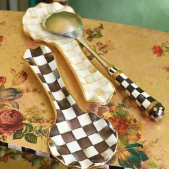 Courtly Check Ceramic Spoon Rest