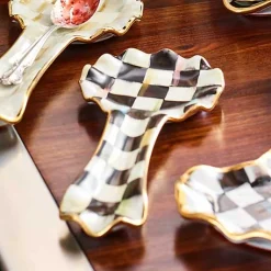 Courtly Check Ceramic Spoon Rest