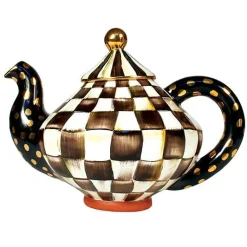 Courtly Check Ceramic Teapot