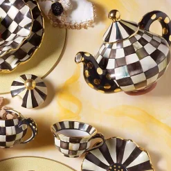 Courtly Check Ceramic Teapot