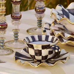 Courtly Check Ceramic Teacup