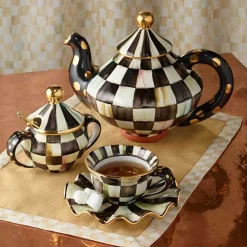Courtly Check Ceramic Teapot