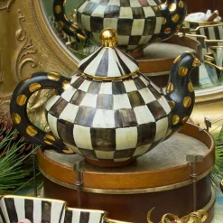 Courtly Check Ceramic Teapot