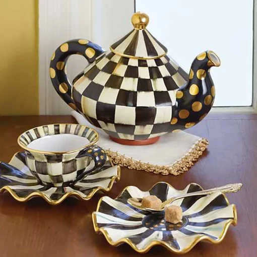 Courtly Check Ceramic Teapot