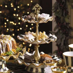 Courtly Check Ceramic Three Tier Sweet Stand