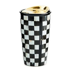 Courtly Check Ceramic Travel Cup