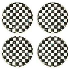 Courtly Check Chargers, Set of 4