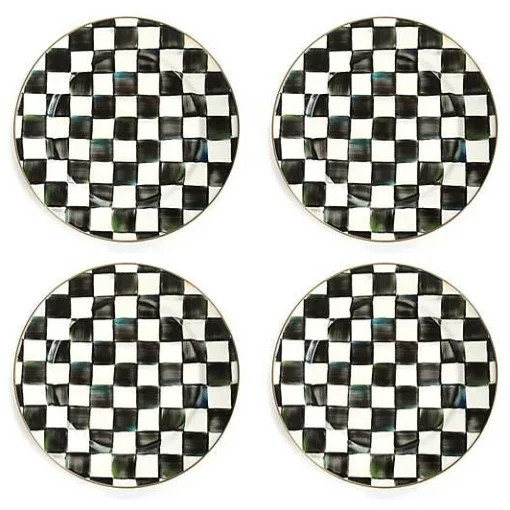 Courtly Check Chargers, Set of 4