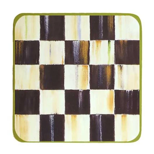 Courtly Check Cork Back Coasters, Set of 4