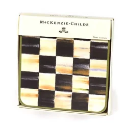 Courtly Check Cork Back Coasters, Set of 4