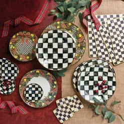 Courtly Check Cork Back Coasters, Set of 4