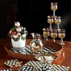 Courtly Check Cork Back Coasters, Set of 4