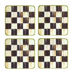 Courtly Check Cork Back Coasters, Set of 4
