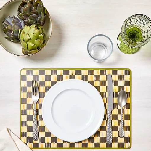 Courtly Check Cork Back Placemats, Set of 4