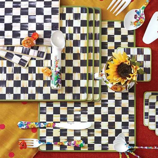 Courtly Check Cork Back Placemats, Set of 4
