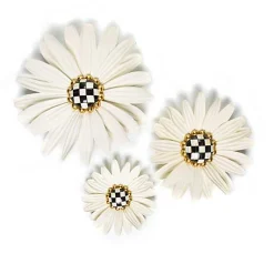 Courtly Check Daisies - Set of 3