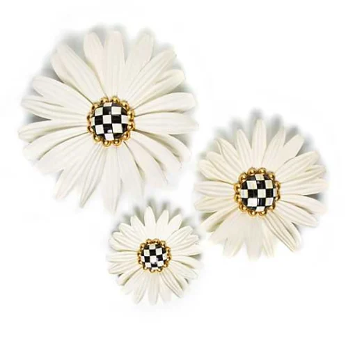 Courtly Check Daisies - Set of 3