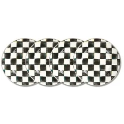 Courtly Check Dinner Plates, Set of 4