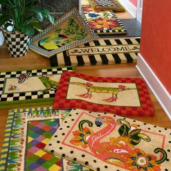 Courtly Check Double Door Entrance Mat