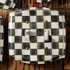 Courtly Check Double Toggle Switch Plate