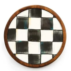 Courtly Check Enamel Coasters, Set of 4