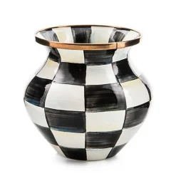 Courtly Check Enamel Vase