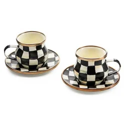 Courtly Check Espresso Cup  Saucer Set