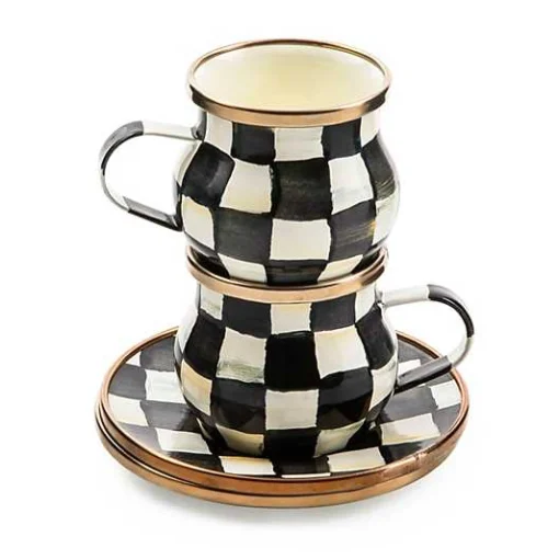 Courtly Check Espresso Cup  Saucer Set