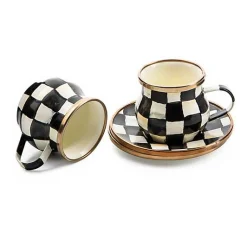 Courtly Check Espresso Cup  Saucer Set