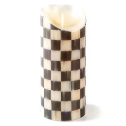 Courtly Check Flicker 7 Pillar Candle