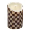 Courtly Check Flicker 6 Pillar Candle